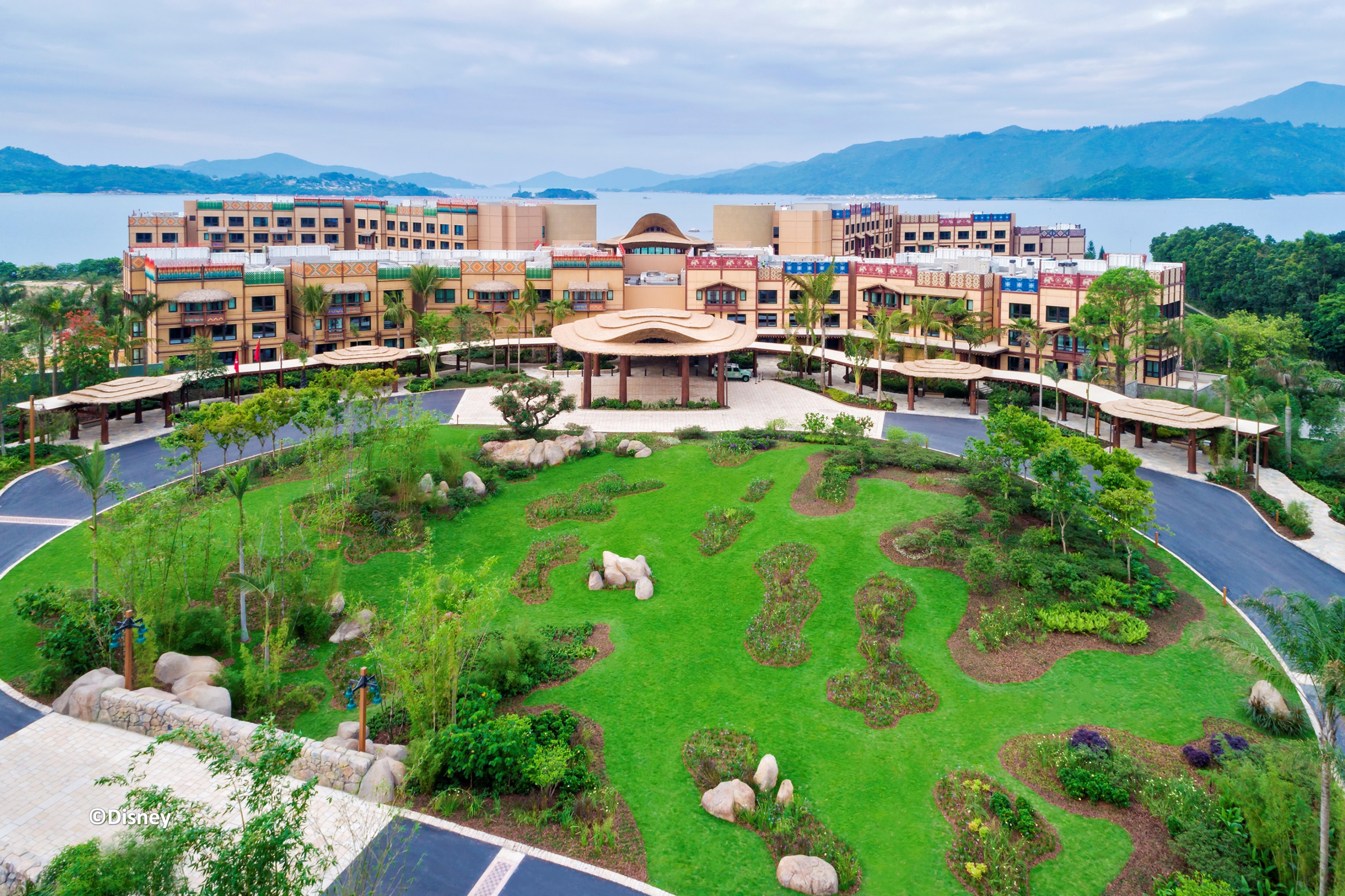Disney Explorers Lodge Hong Kong Exterior photo Aerial view of the hospital