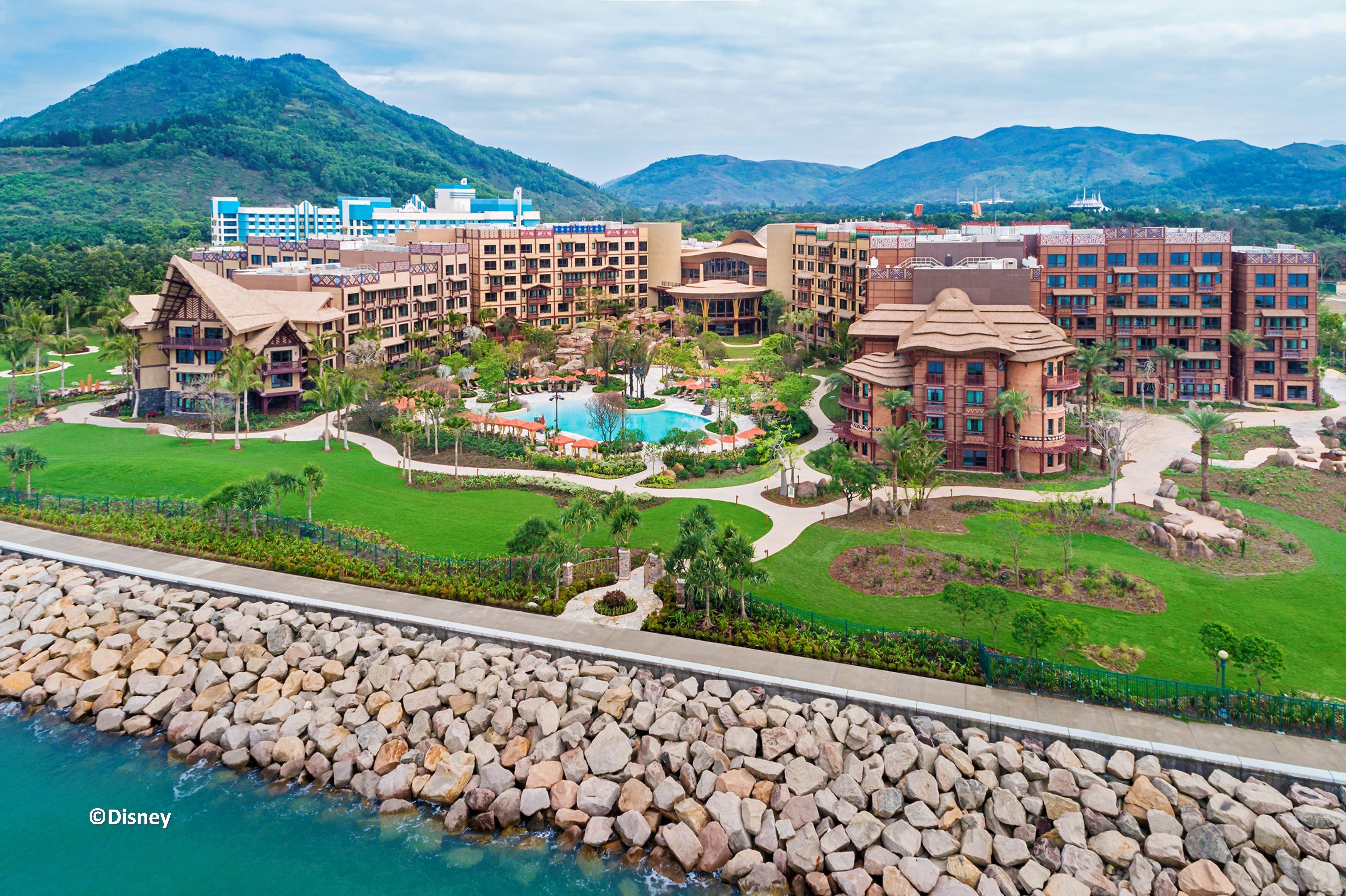 Disney Explorers Lodge Hong Kong Exterior photo Aerial view of the resort